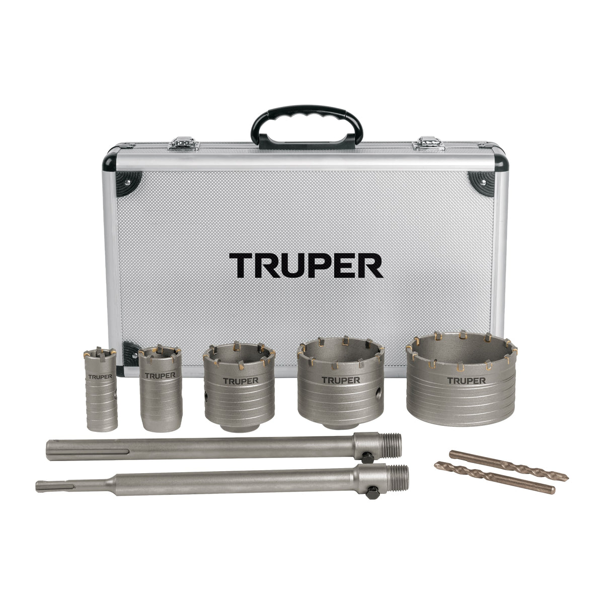 Juego de 9 brocasierras para concreto SDS Plus y MAX, TRUPER, Truper, SKU 103577