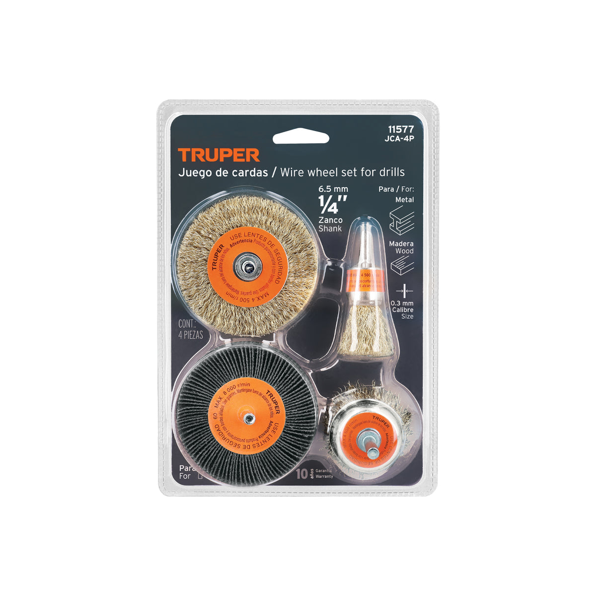 Juego de 4 cardas para taladro TRUPER — foto oficial 2