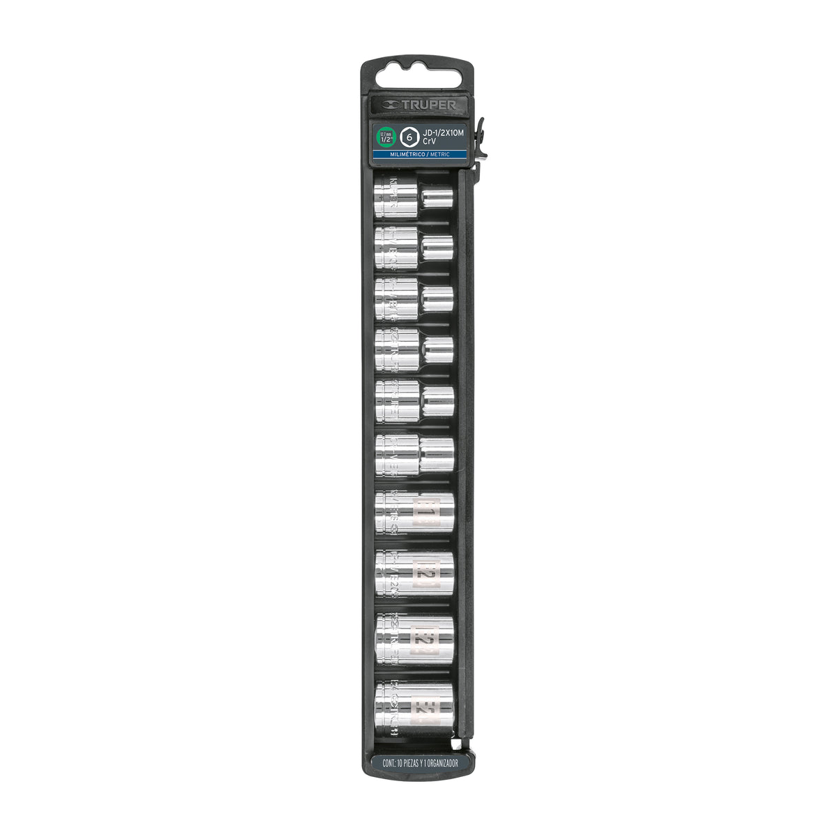 Juego de 10 dados cuadro 1/2' torx, TRUPER — foto oficial 1