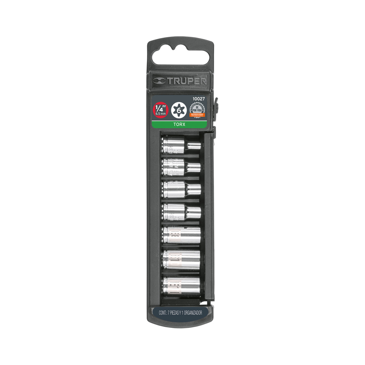 Juego de 7 dados torx cuadro 1/4', TRUPER — foto oficial 1