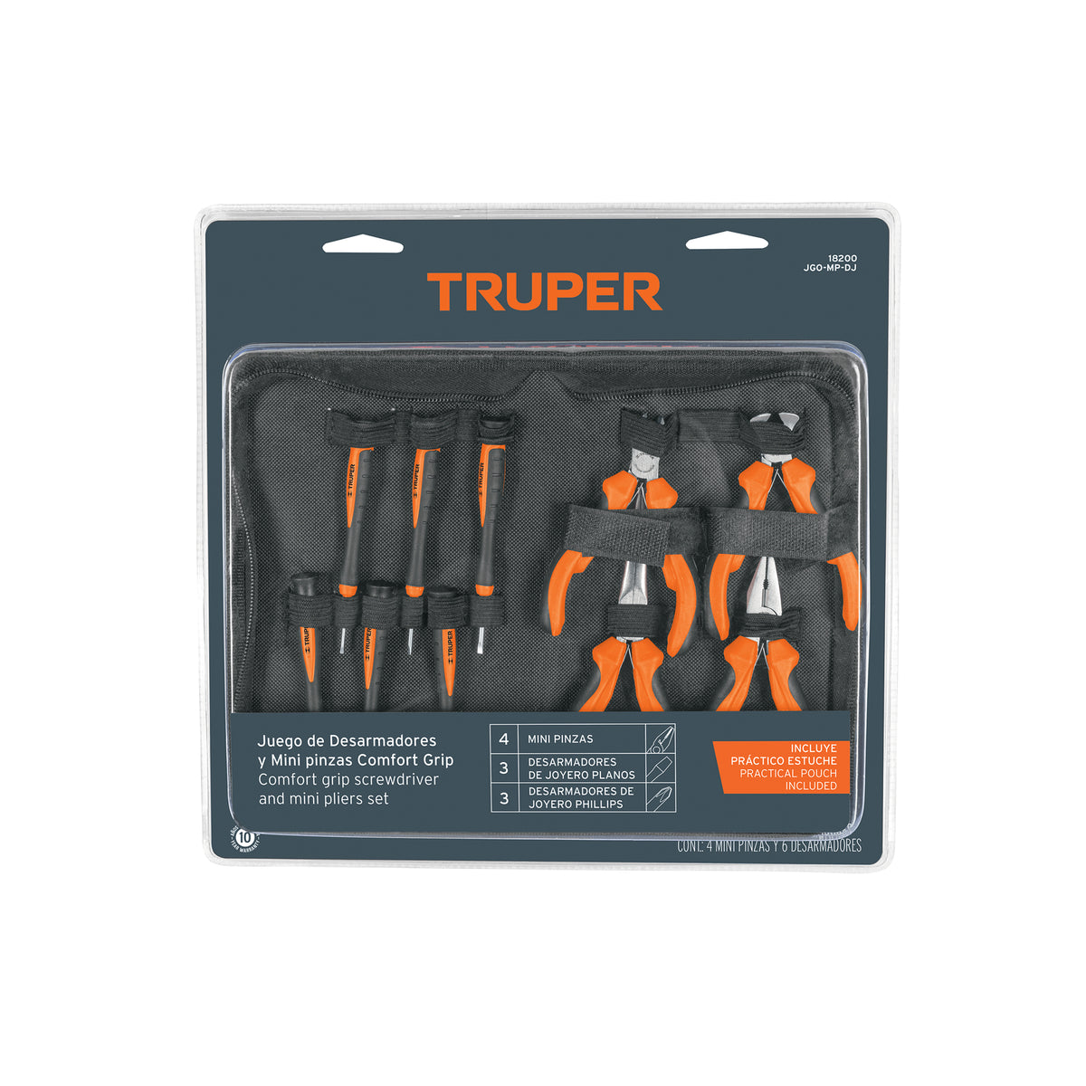 Juego 6 desarmadores de joyero y 4 mini pinzas Comfort Grip — foto oficial 1