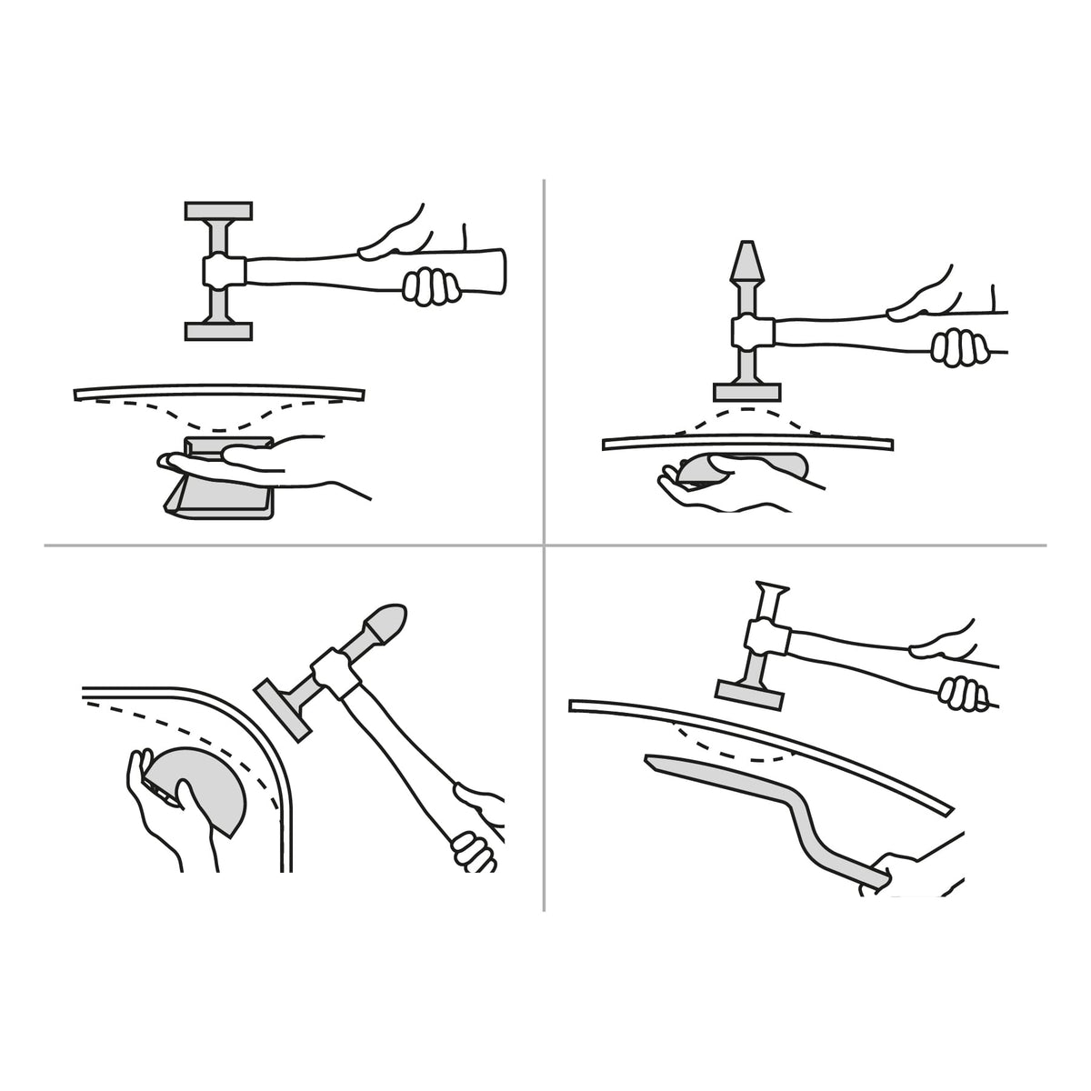 Juego 7 piezas de martillos y entibadores para hojalatero, Truper, SKU 100785 — vista 4