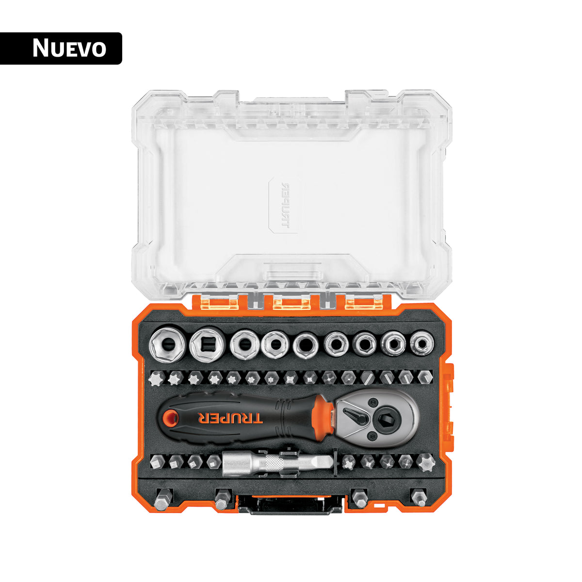 Juego de matraca mini con 28 puntas y 9 dados, TRUPER — foto oficial 1