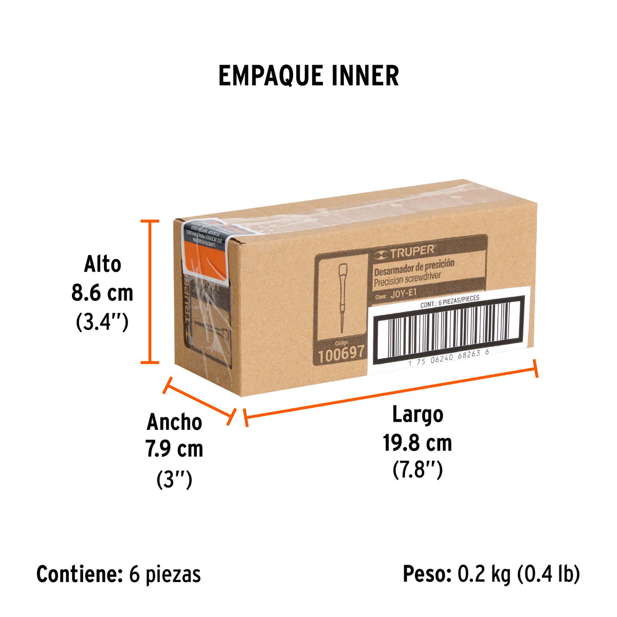 Desarmador de precisión pentalobe PL1 mango ergonómico, Truper, SKU 100697 — vista 6