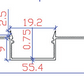 PERFIL EMPOTRABLE PLAFON Y TABLAROCA 2M 20X13MM JACH JPA-15EB-2M