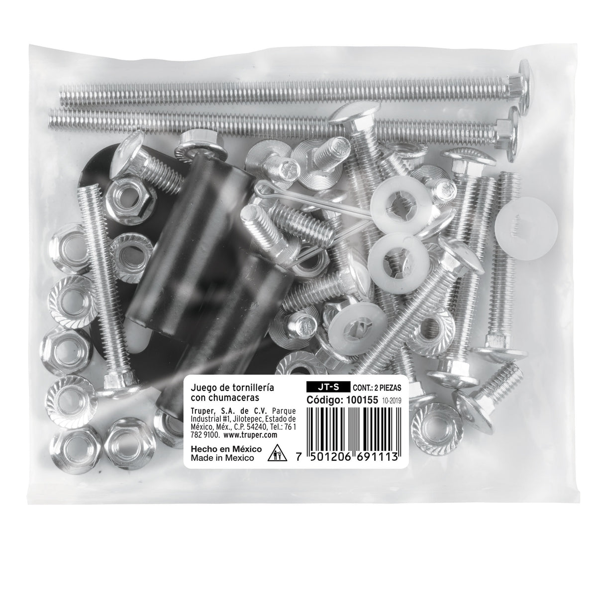 Tornillería con chumaceras para carretilla CAR-82, TRUPER, Truper, SKU 100155 — vista 2