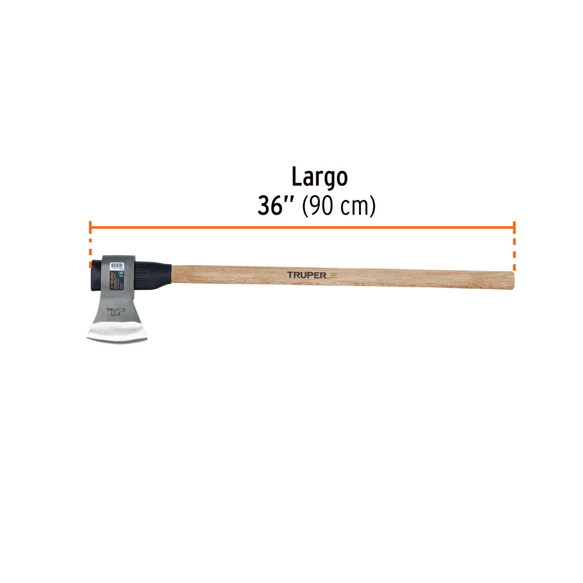 Hacha labor entera 3 lb, mango de madera 36', TRUPER, Truper, SKU 102969 — vista 4