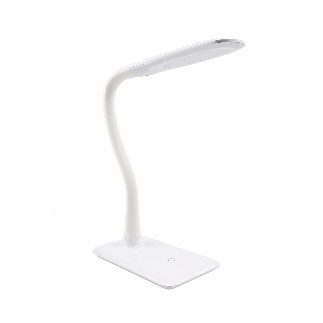 LUMINARIO LAMPARA LED DE ESCRITORIO DIMMER TOUCH BLANCO 7W 100-240V 360LM 50K  16 LEDS