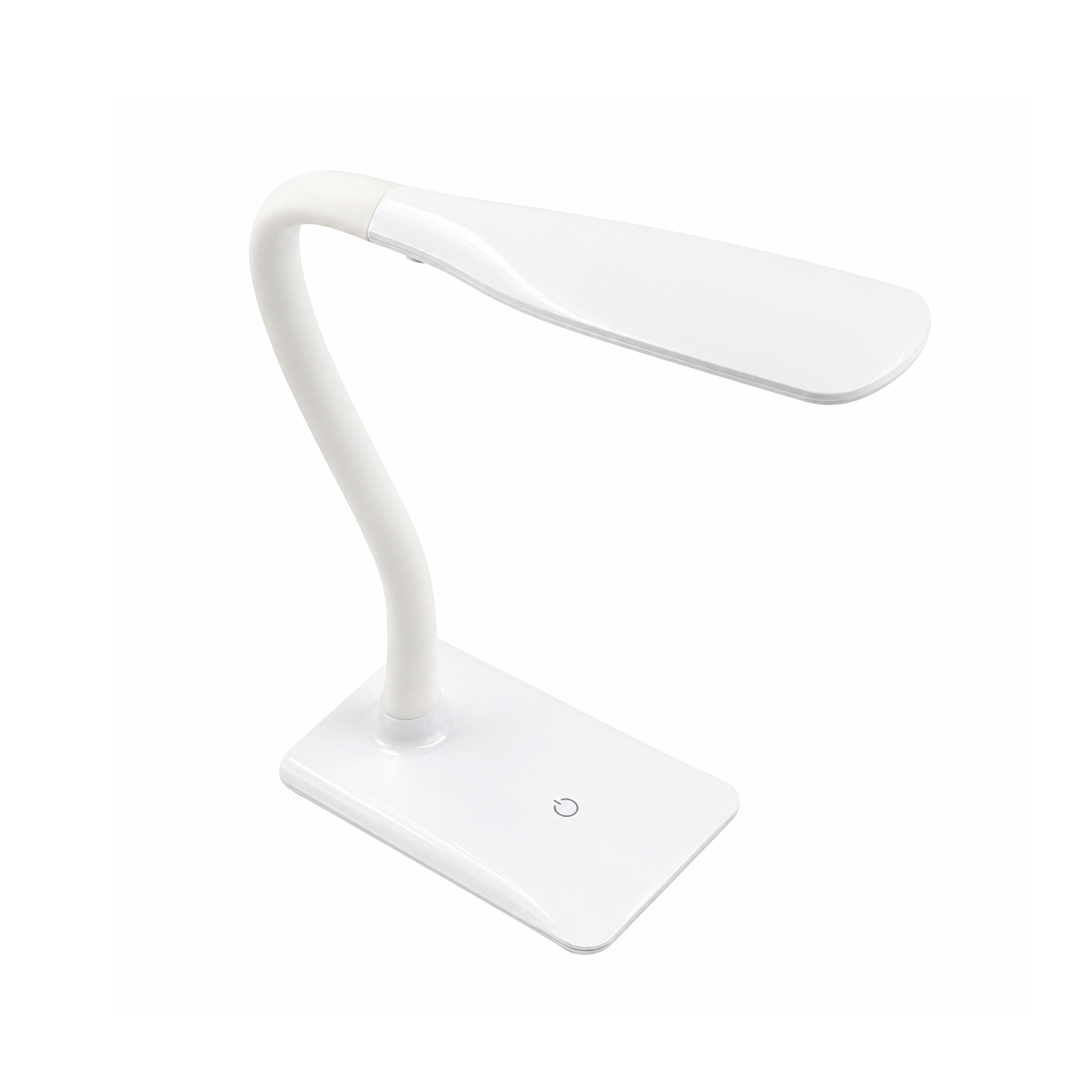 LUMINARIO LAMPARA LED DE ESCRITORIO DIMMER TOUCH BLANCO 7W 100-240V 360LM 50K  16 LEDS