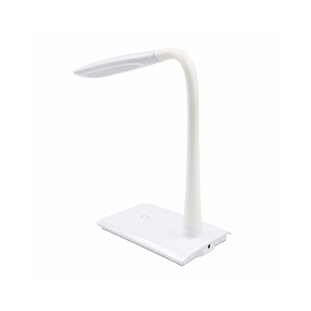 LUMINARIO LAMPARA LED DE ESCRITORIO DIMMER TOUCH BLANCO 7W 100-240V 360LM 50K  16 LEDS