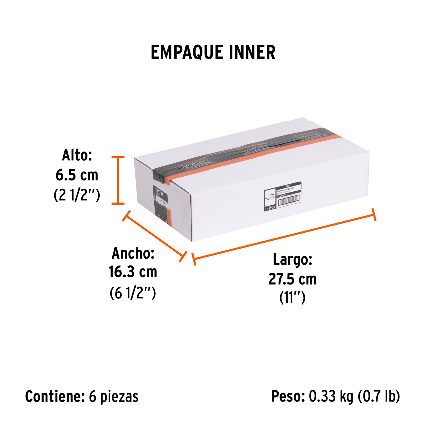 Lentes transp antiempaño c/marco de espuma y correa, EXPERT, Expert, SKU 101791 — vista 6