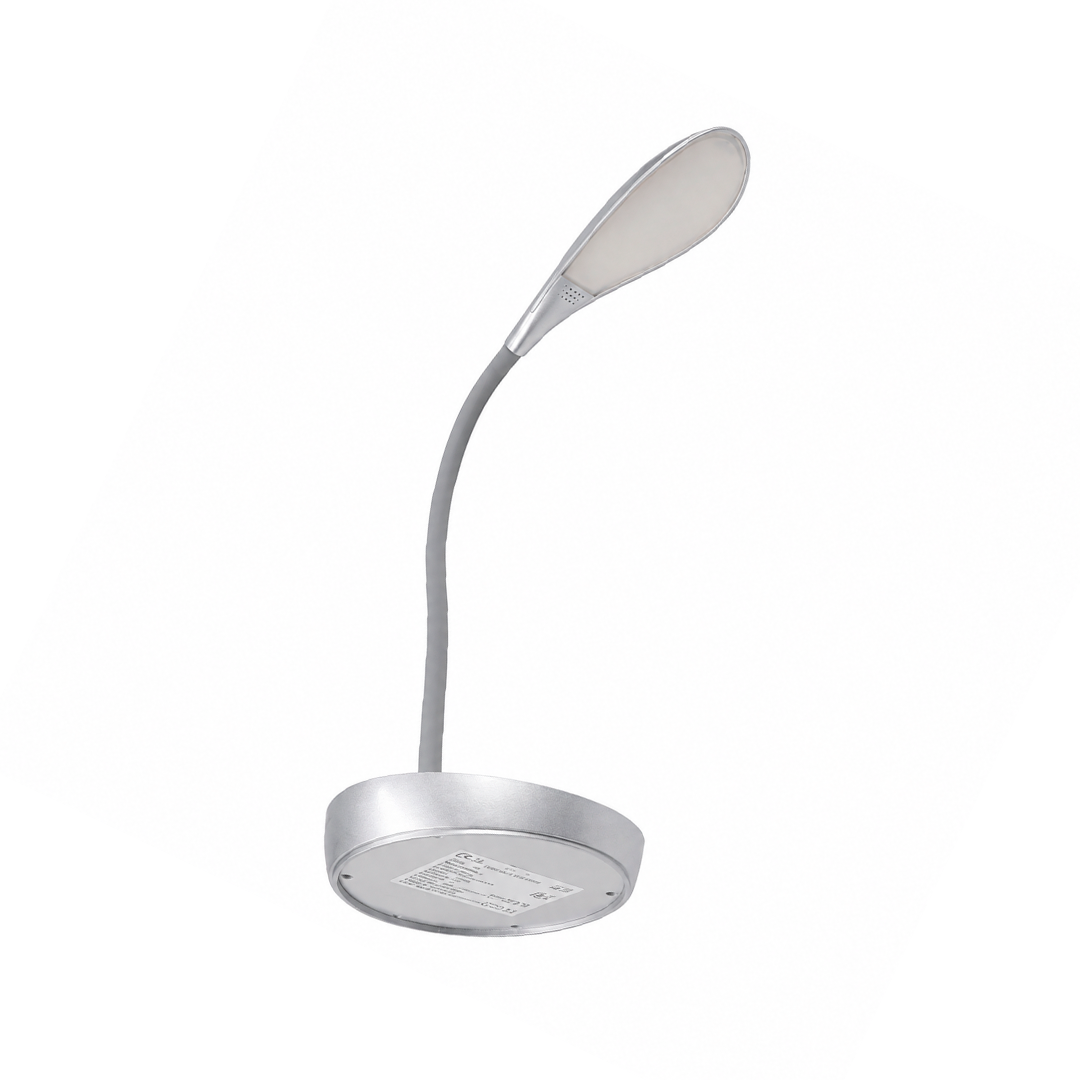 LUMINARIO LAMPARA LED DE ESCRITORIO TOUCH USB PLATEADO 4.5W 110-240V 480LM 65K