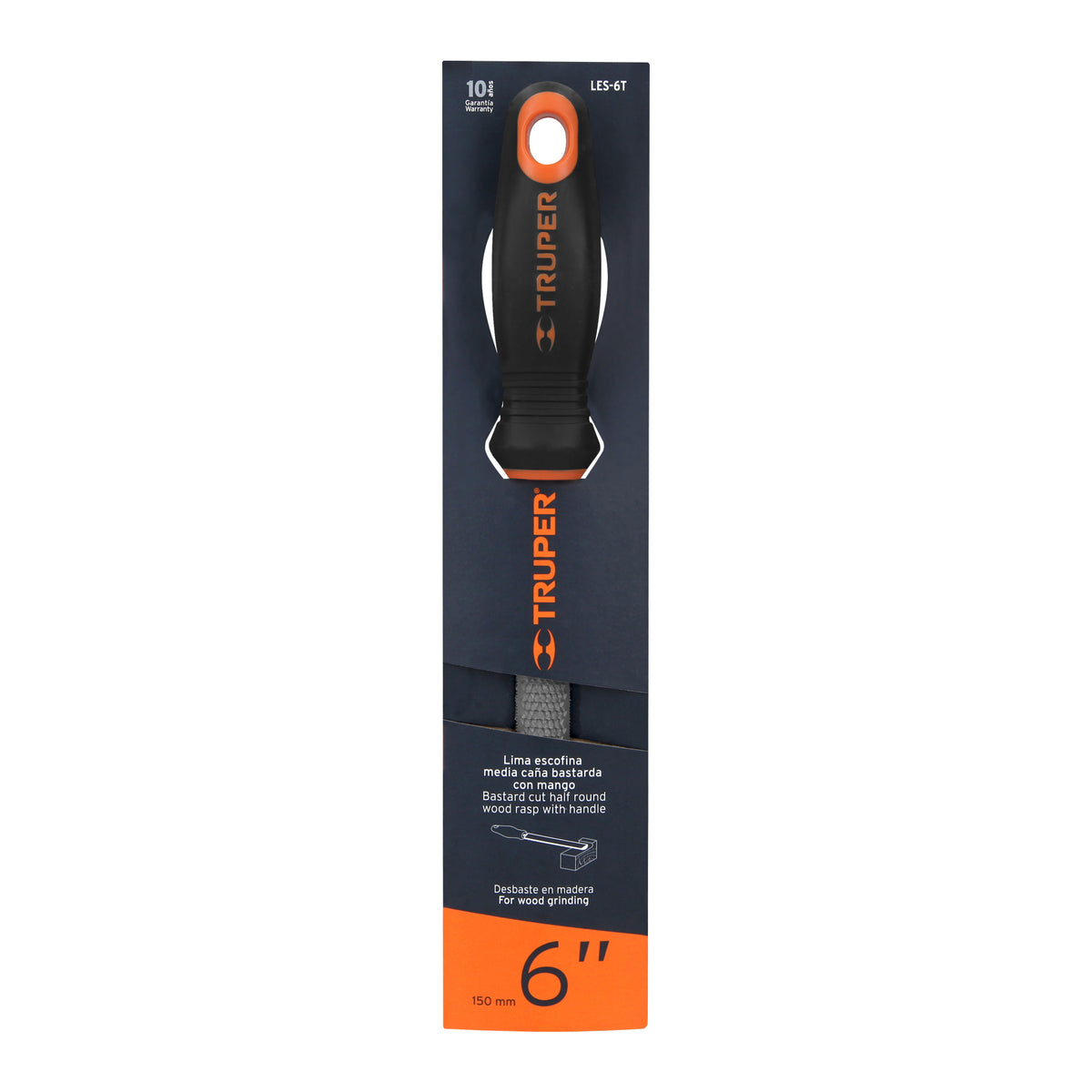 Lima escofina 6' con mango Comfort Grip TRUPER — foto oficial 2