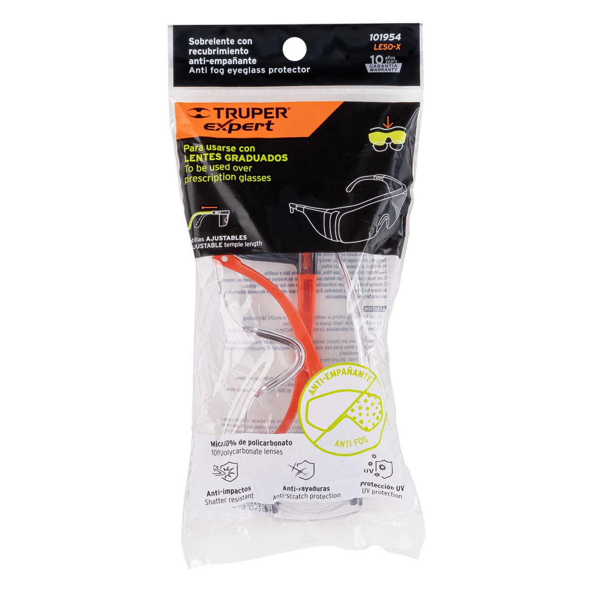 Sobrelente de seguridad claros con antiempaño, TRUPER EXPERT, Expert, SKU 101954 — vista 2