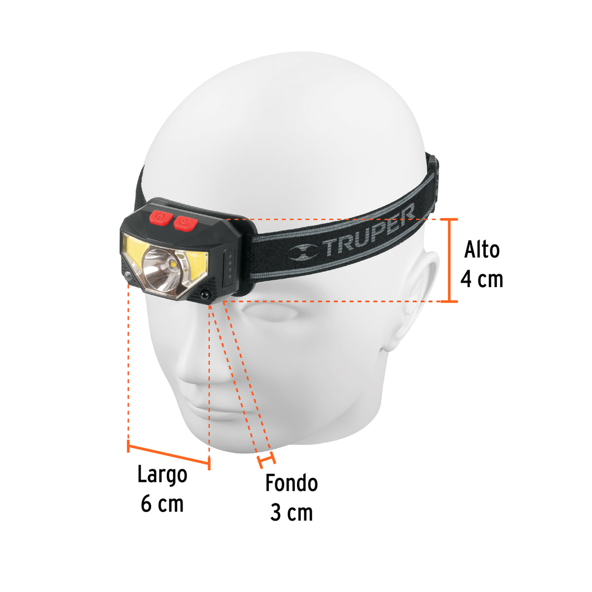 Linterna de minero LED 270 lm con sensor recargable, TRUPER, Truper, SKU 103087 — vista 4