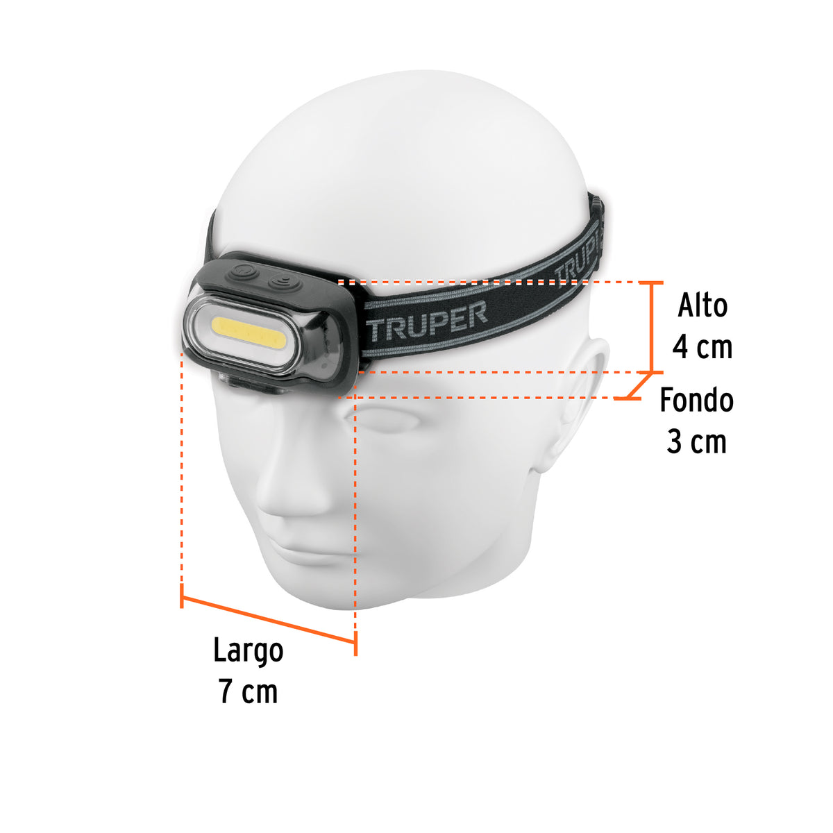 Linterna de minero LED 460 lm con sensor, recargable, TRUPER, Truper, SKU 103086 — vista 4