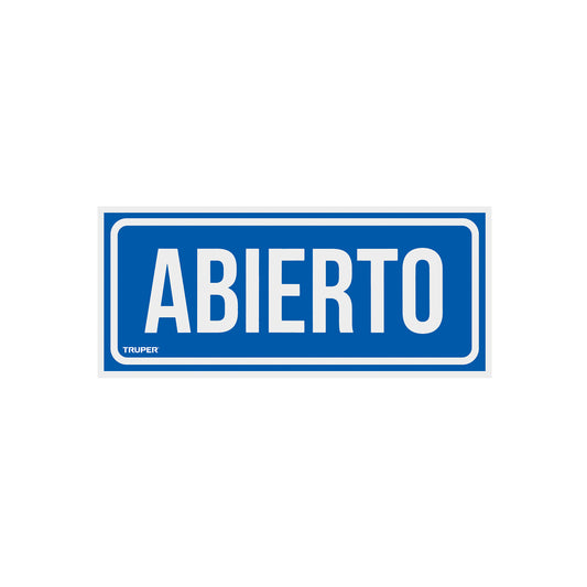 Letrero de señalización 'ABIERTO/CERRADO' 28 x 12 cm — foto oficial 1