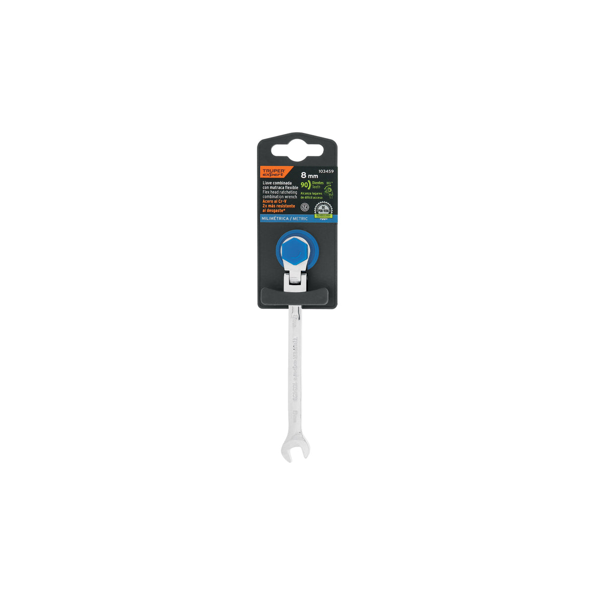 Llave combinada con matraca 8 mm flexible, EXPERT, Expert, SKU 103459 — vista 2