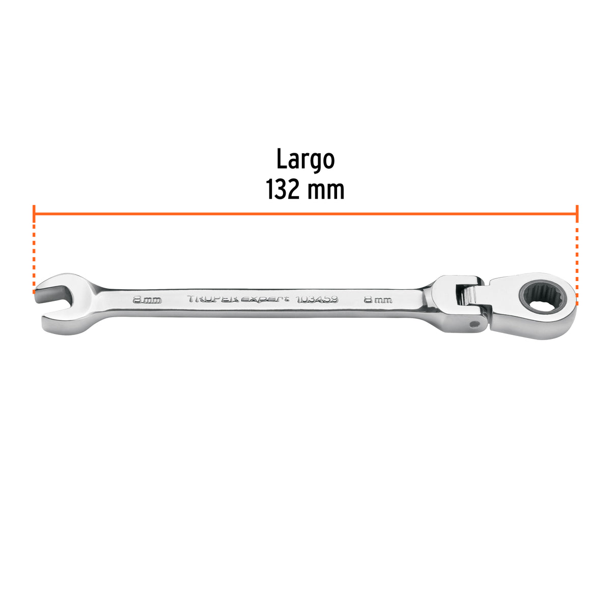 Llave combinada con matraca 8 mm flexible, EXPERT, Expert, SKU 103459 — vista 4