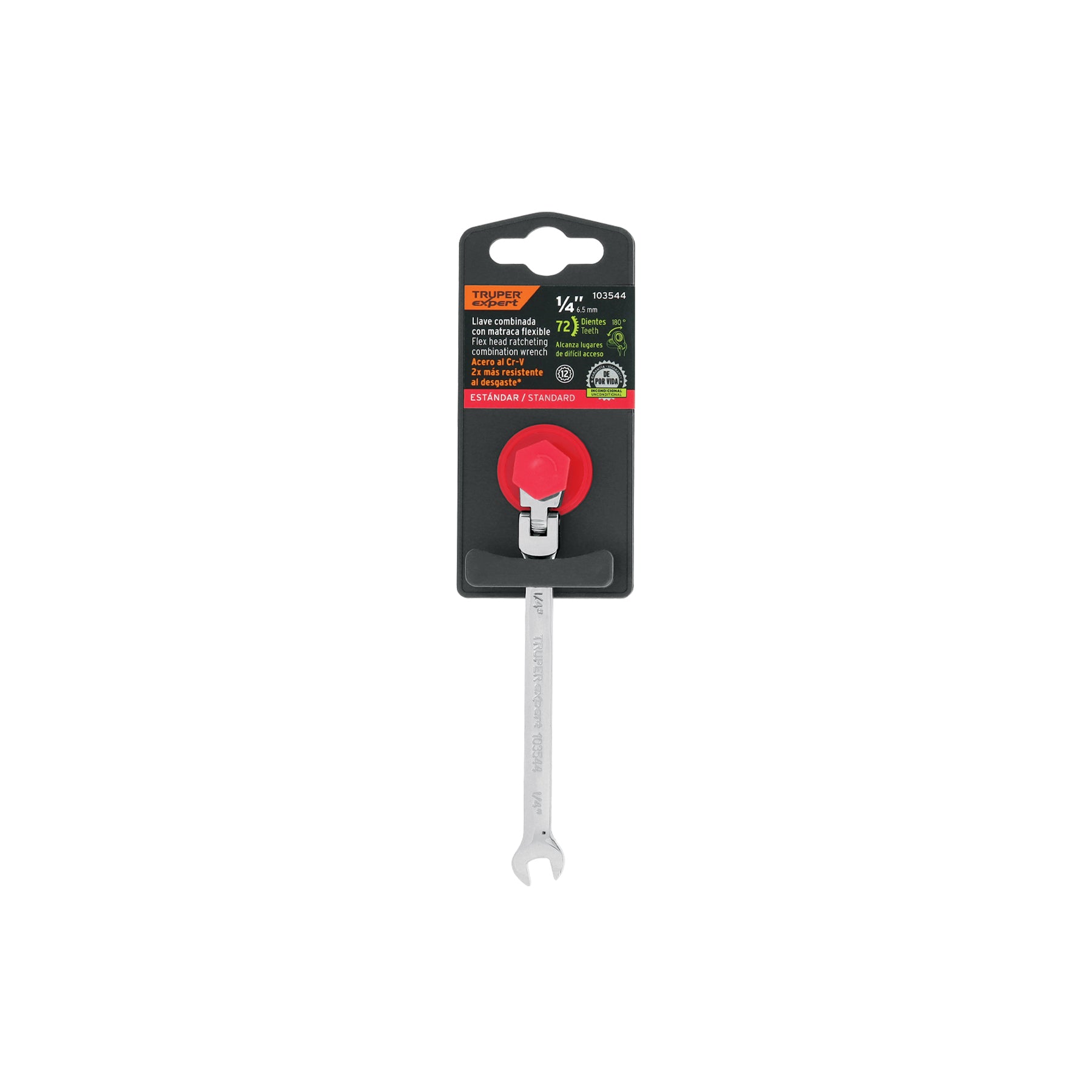 Llave combinada con matraca 1/4' flexible, EXPERT, Expert, SKU 103544 — vista 2