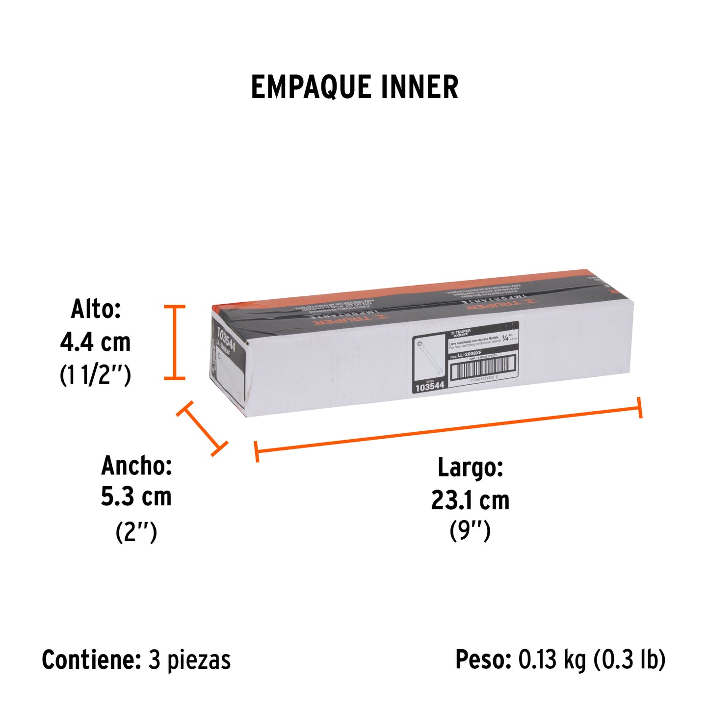 Llave combinada con matraca 1/4' flexible, EXPERT, Expert, SKU 103544 — vista 6