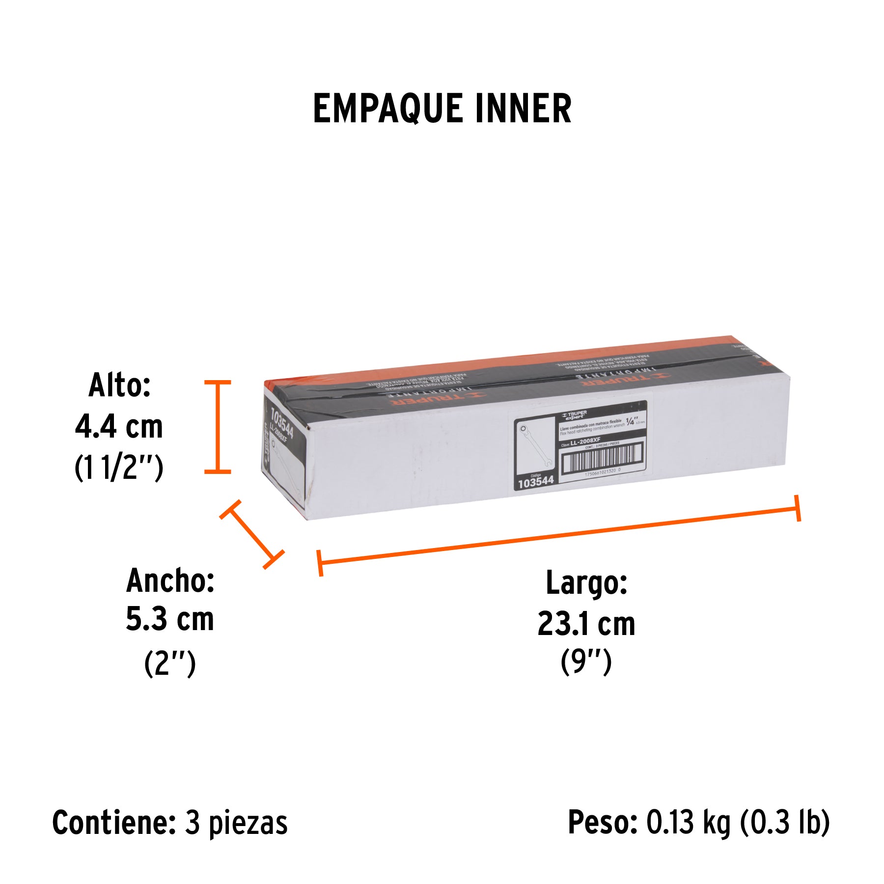 Llave combinada con matraca 1/4' flexible, EXPERT, Expert, SKU 103544 — vista 6