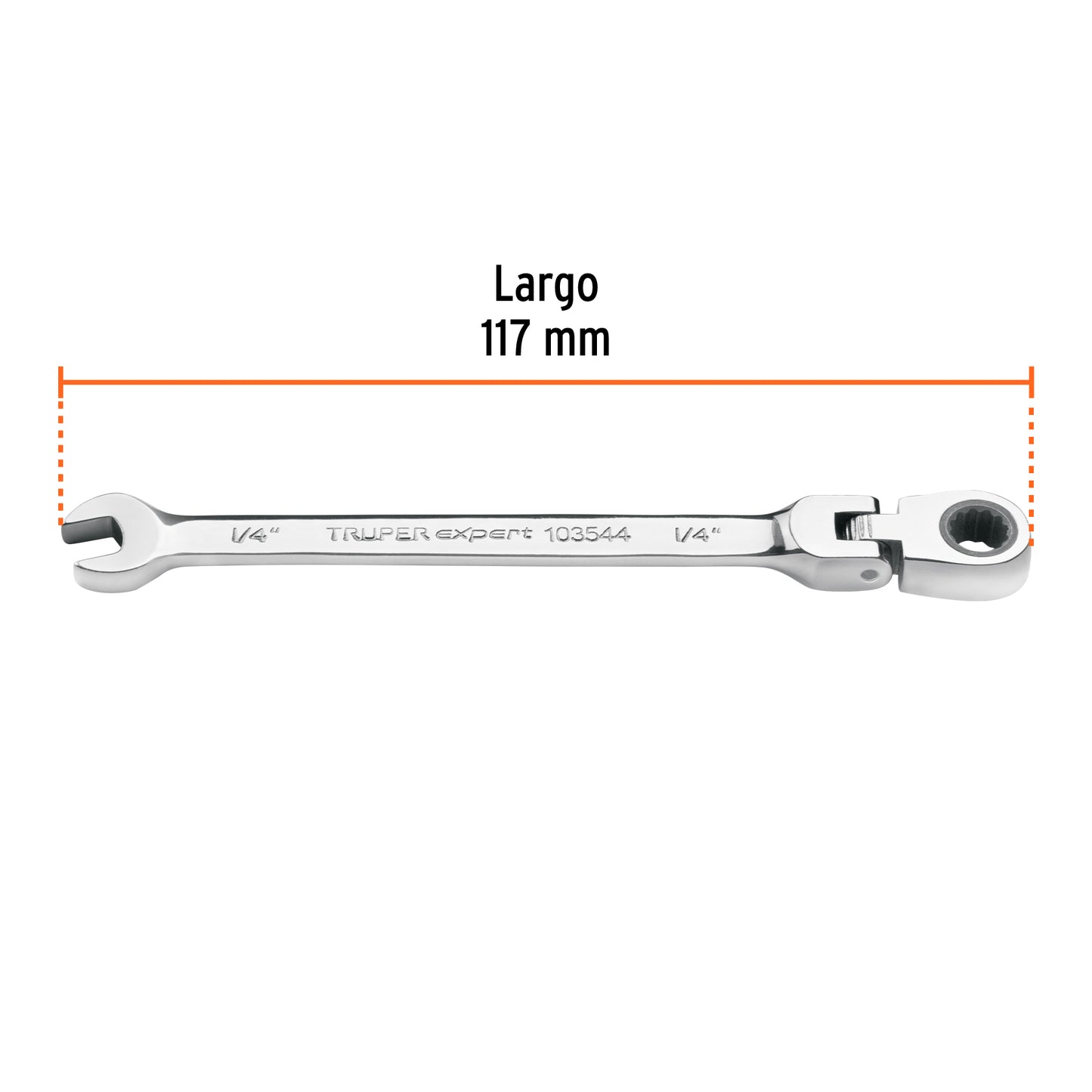 Llave combinada con matraca 1/4' flexible, EXPERT, Expert, SKU 103544 — vista 4