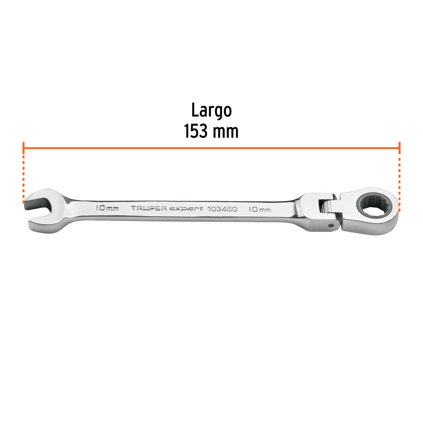 Llave combinada con matraca 10 mm flexible, EXPERT, Expert, SKU 103460 — vista 4