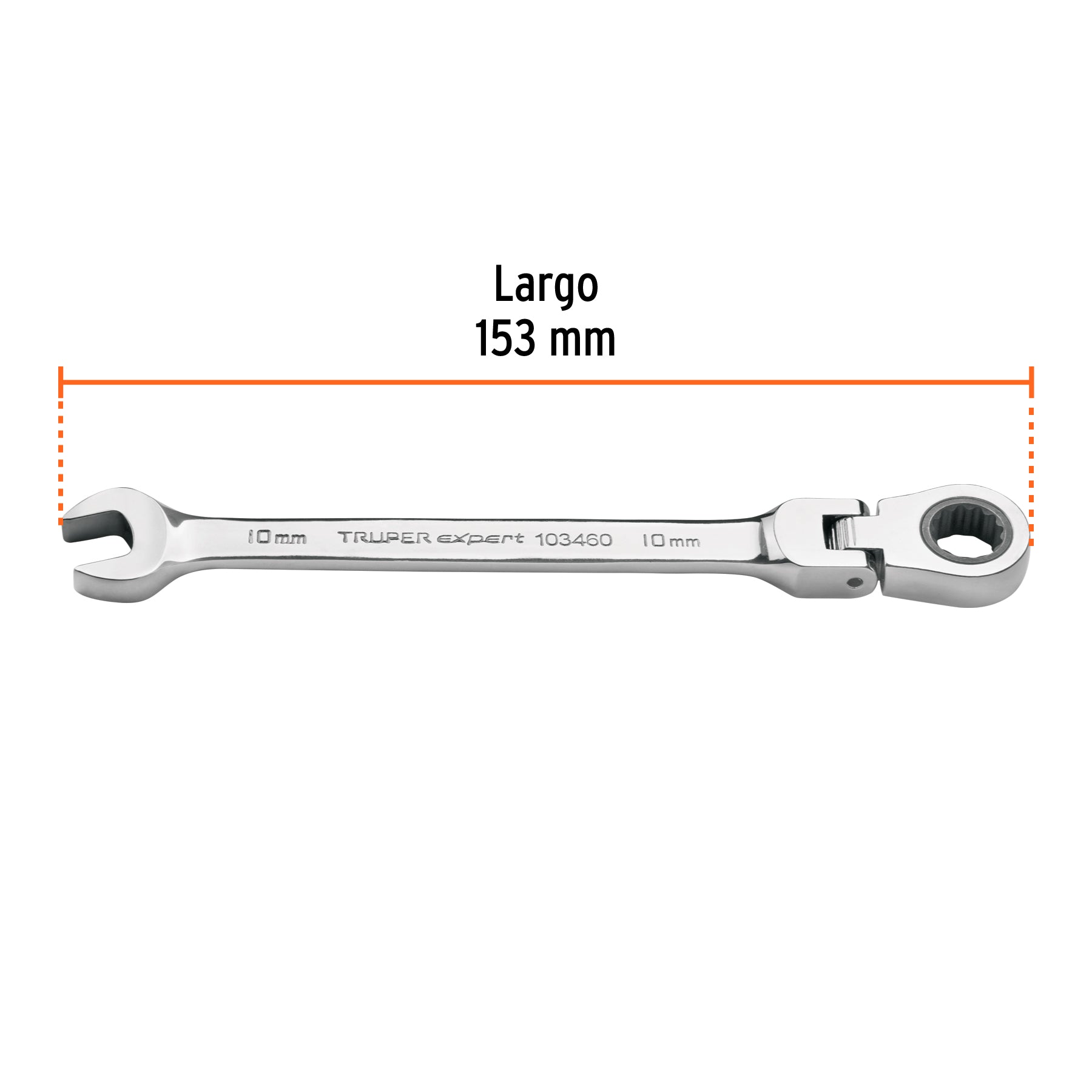 Llave combinada con matraca 10 mm flexible, EXPERT, Expert, SKU 103460 — vista 4