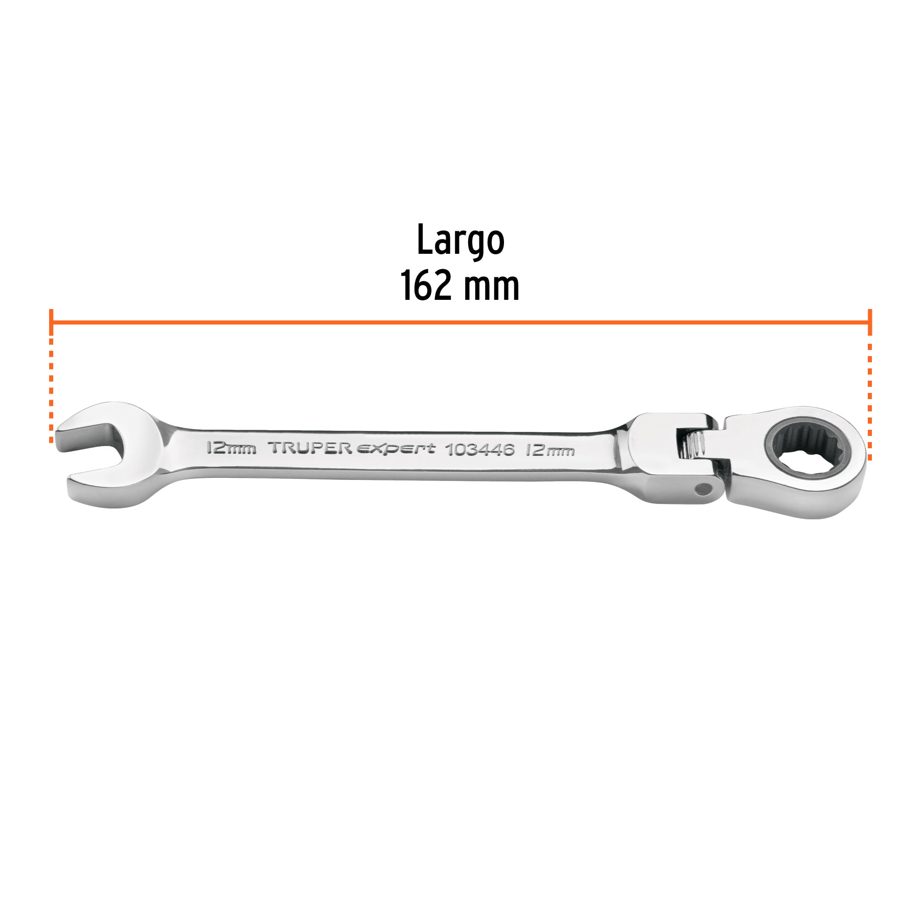 Llave combinada con matraca 12 mm flexible, EXPERT, Expert, SKU 103446 — vista 4