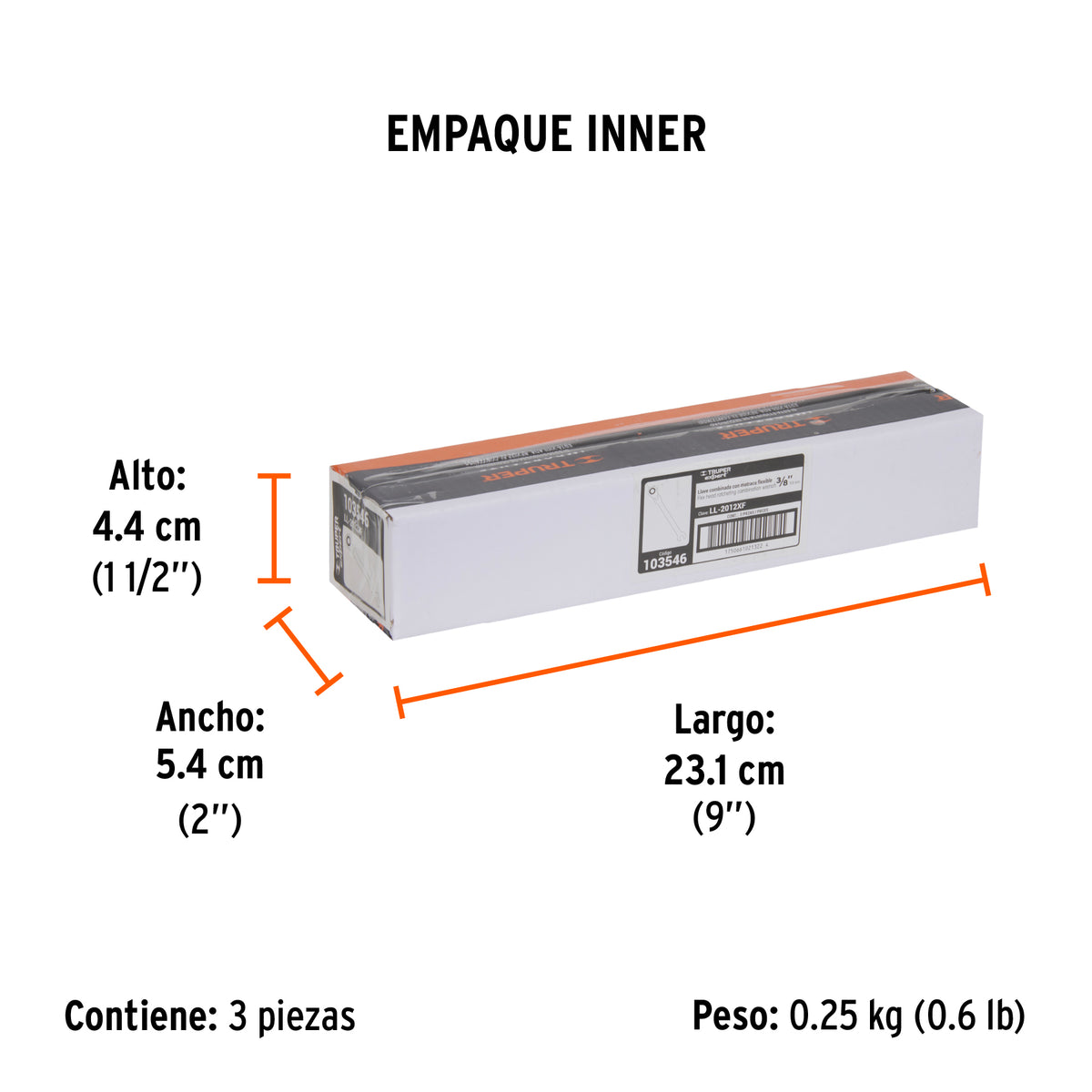 Llave combinada con matraca 3/8' flexible, EXPERT, Expert, SKU 103546 — vista 6