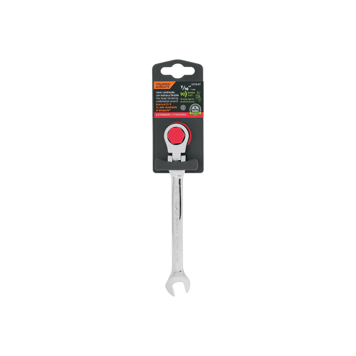 Llave combinada con matraca 7/16' flexible, EXPERT, Expert, SKU 103547 — vista 2