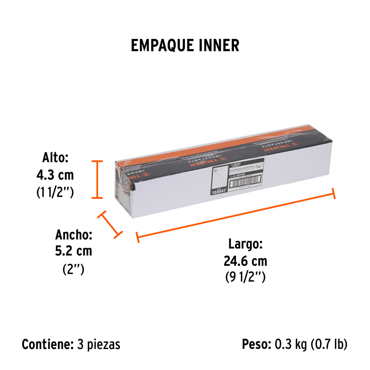 Llave combinada con matraca 7/16' flexible, EXPERT, Expert, SKU 103547 — vista 6