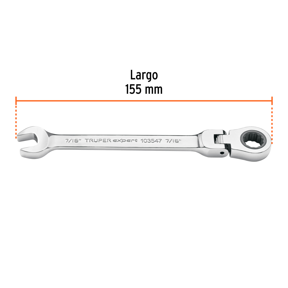 Llave combinada con matraca 7/16' flexible, EXPERT, Expert, SKU 103547 — vista 4