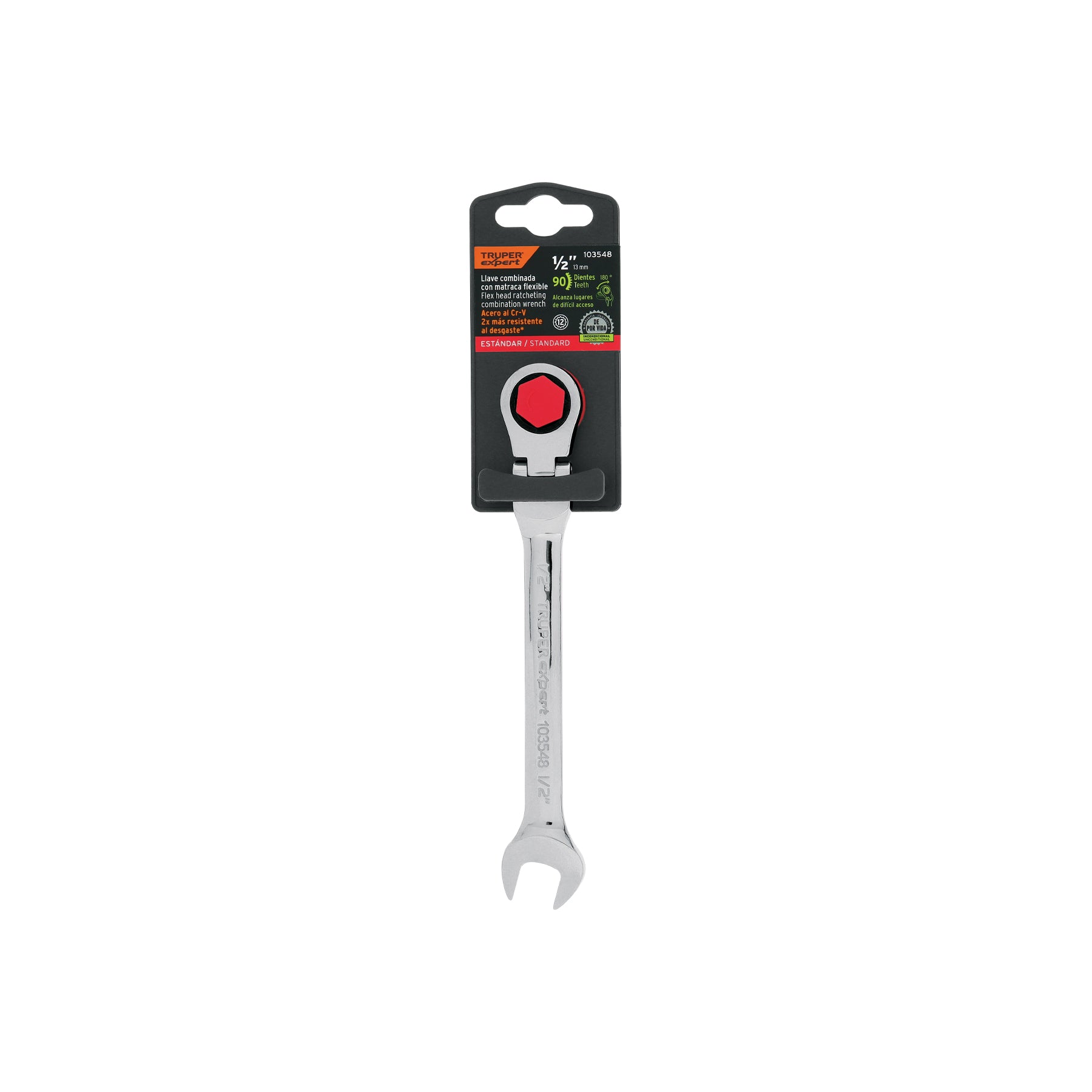Llave combinada con matraca 1/2' flexible, EXPERT, Expert, SKU 103548 — vista 2