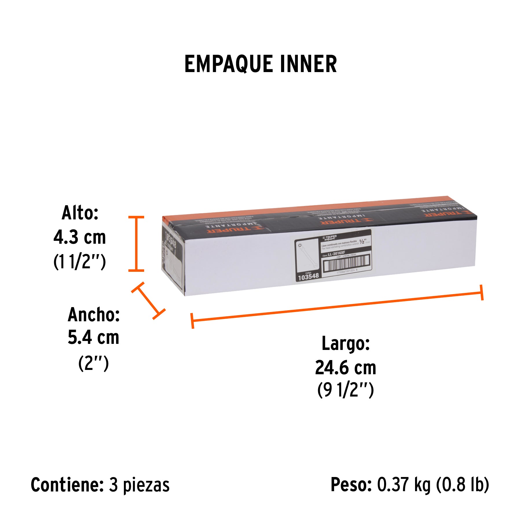 Llave combinada con matraca 1/2' flexible, EXPERT, Expert, SKU 103548 — vista 6