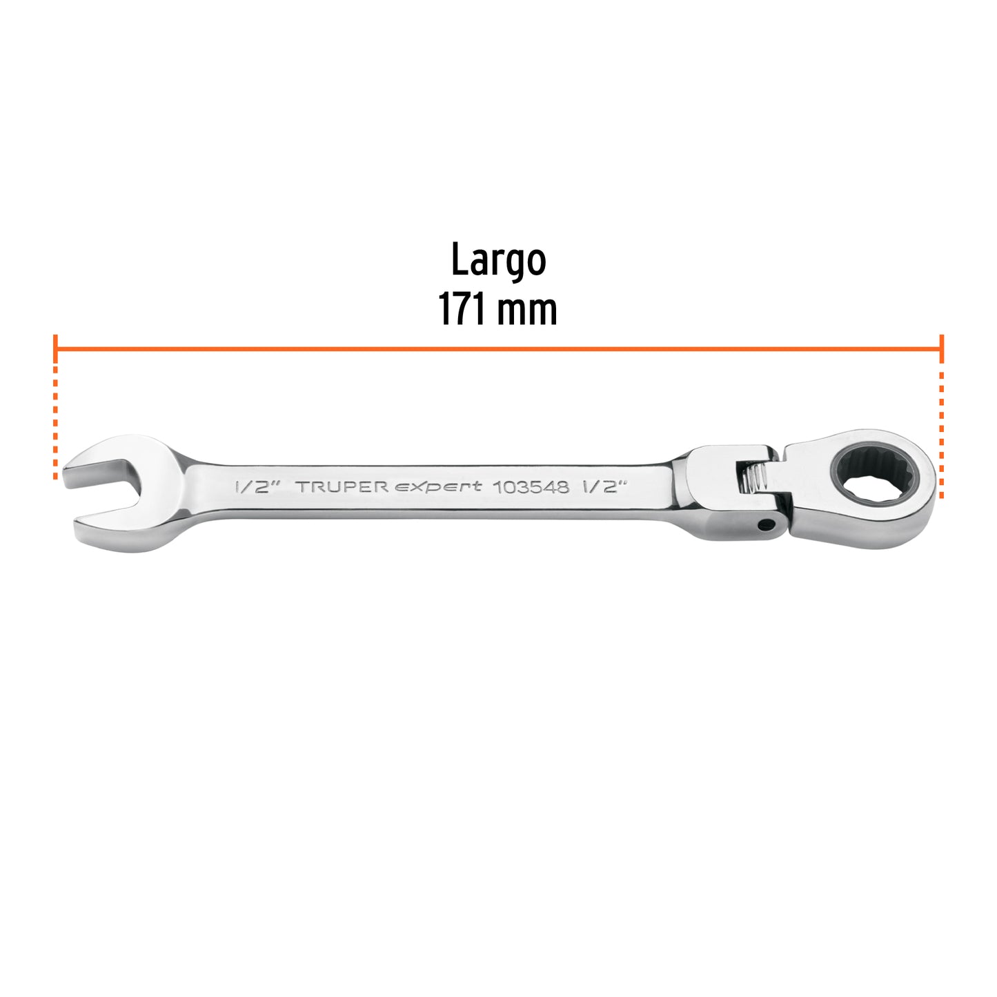 Llave combinada con matraca 1/2' flexible, EXPERT, Expert, SKU 103548 — vista 4