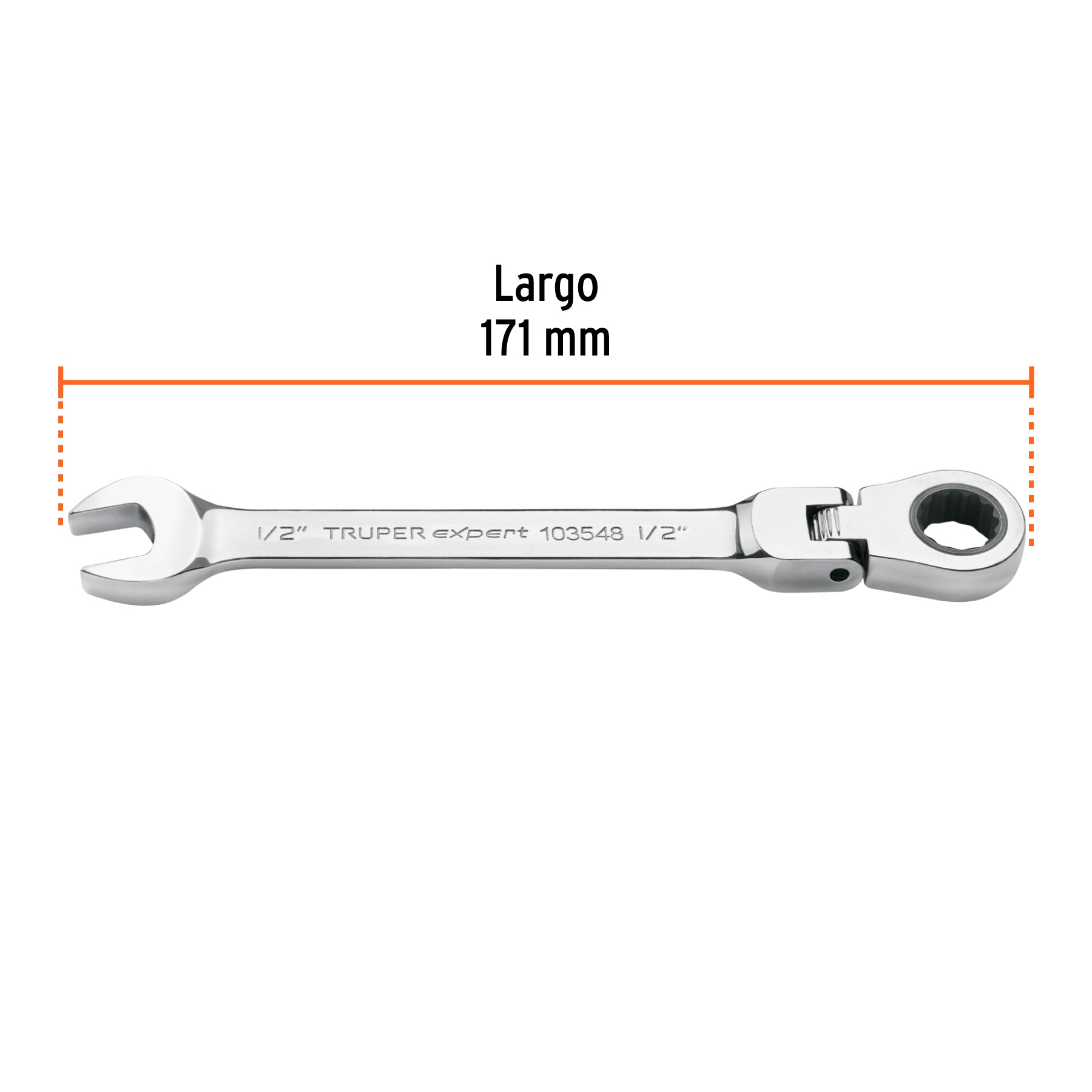 Llave combinada con matraca 1/2' flexible, EXPERT, Expert, SKU 103548 — vista 4