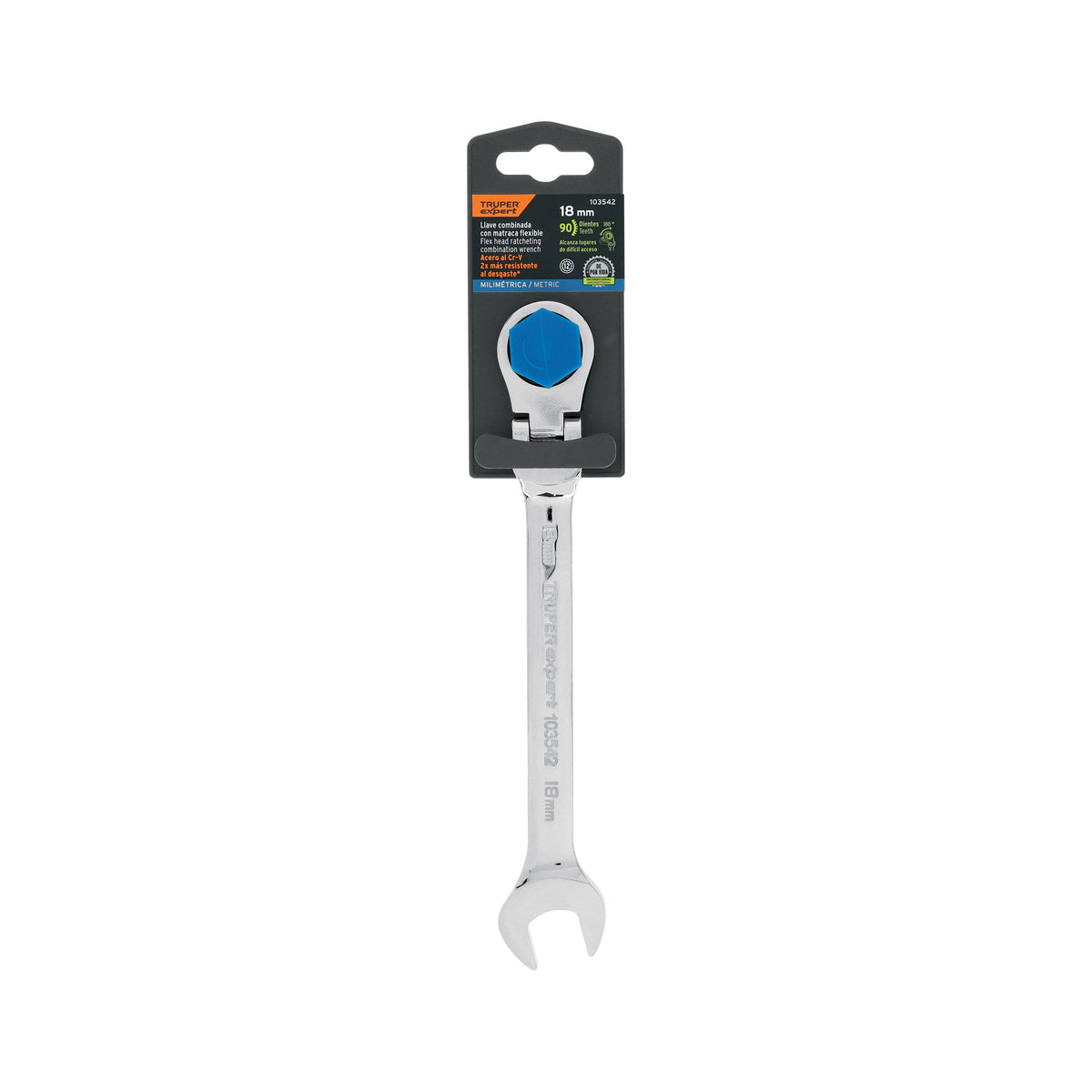 Llave combinada con matraca 18 mm flexible, EXPERT, Expert, SKU 103542 — vista 2