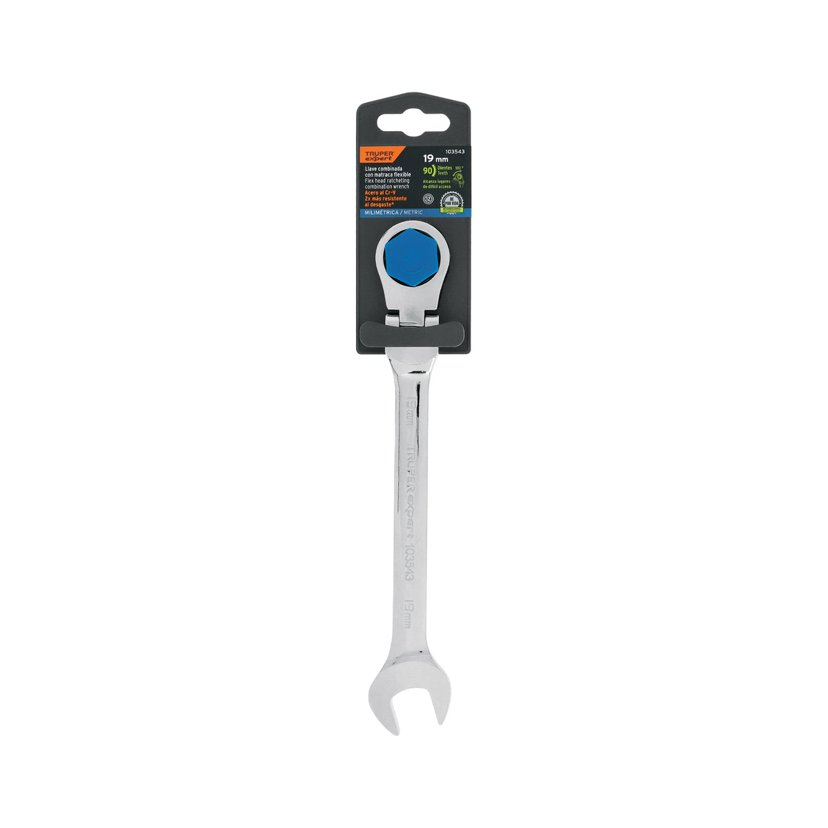 Llave combinada con matraca 19 mm flexible, EXPERT, Expert, SKU 103543 — vista 2