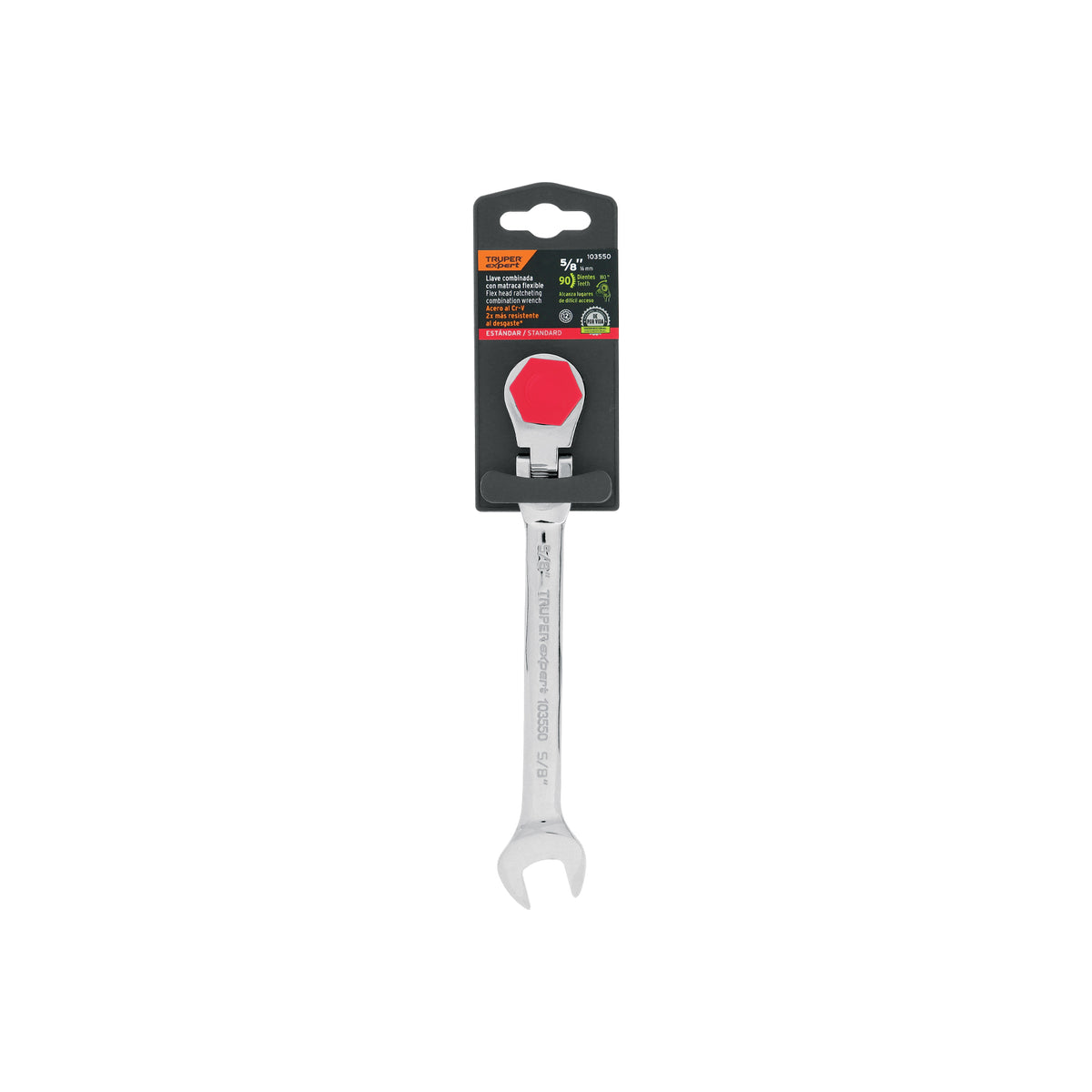 Llave combinada con matraca 5/8' flexible, EXPERT, Expert, SKU 103550 — vista 2