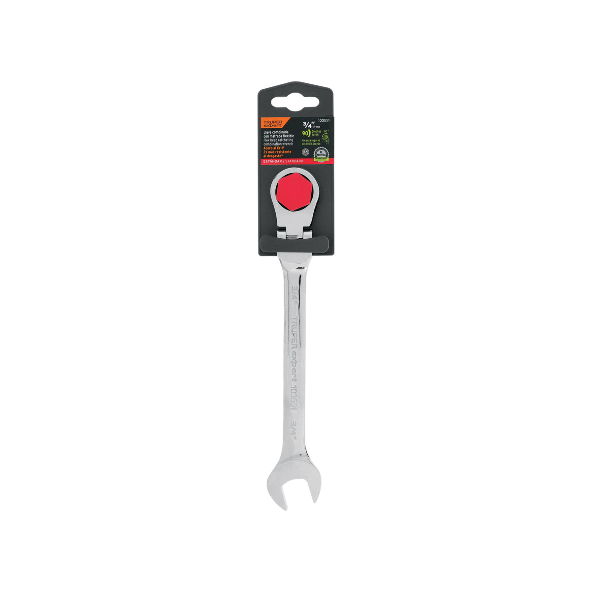 Llave combinada con matraca 3/4' flexible, EXPERT, Expert, SKU 103551 — vista 2