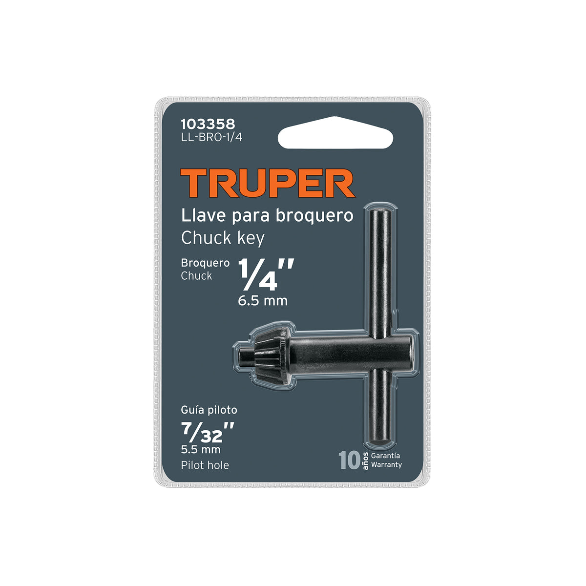 Llave para broquero de 1/4', TRUPER — foto oficial 2
