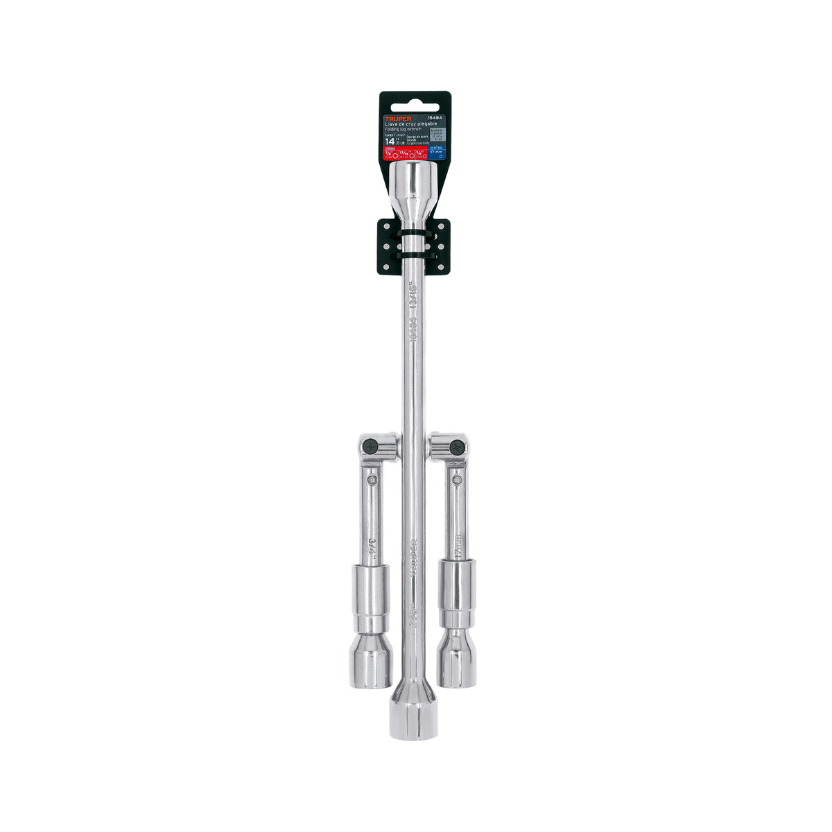 Llave de cruz 14' plegable pulida y cromada TRUPER — foto oficial 2