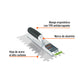 Llana 11' dentado cuadrado 1/2', 10 remaches, mango Comfort, Truper, SKU 102790 — vista 3