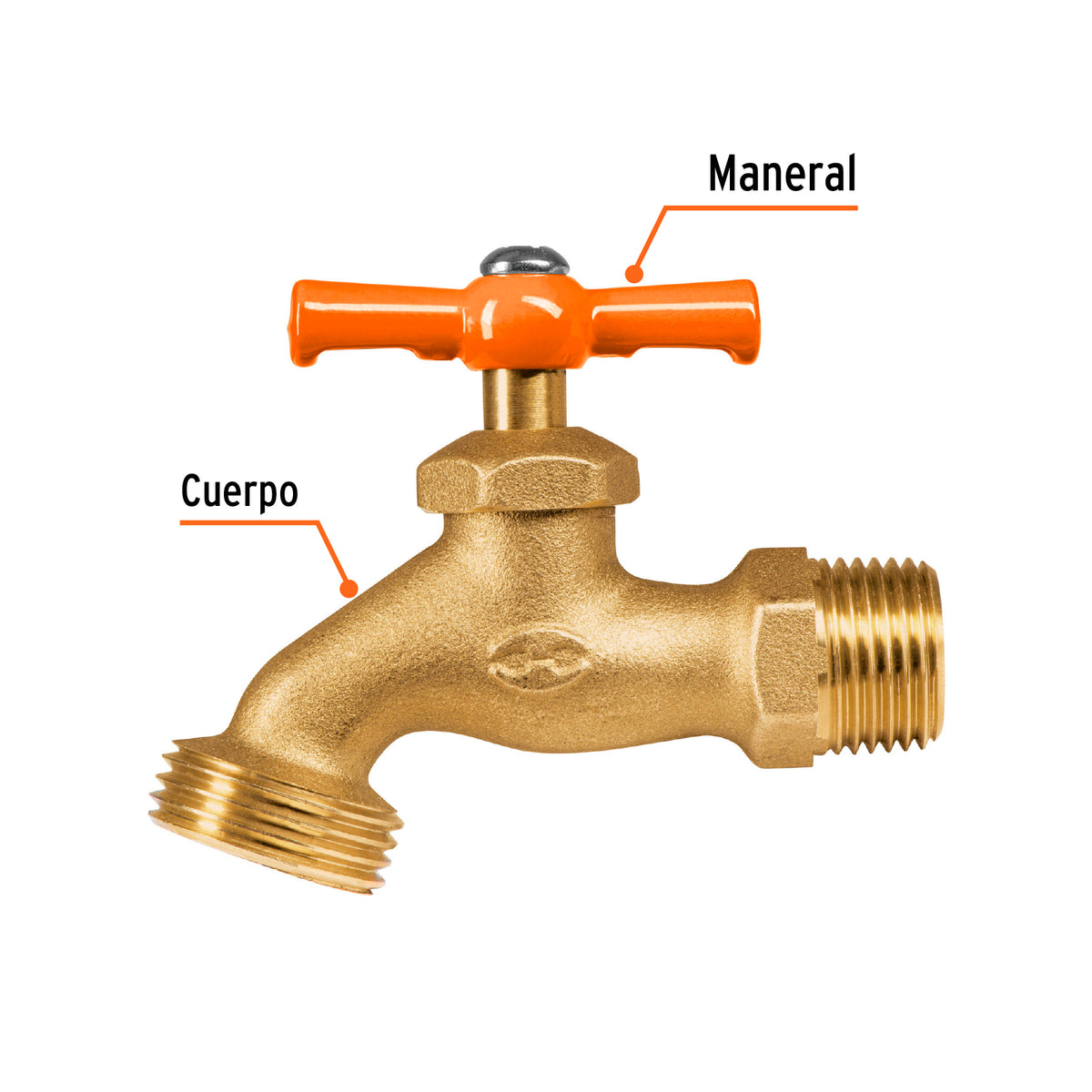 Llave p/manguera, de latón, 140g, 1/2', granel, TRUPER, Truper, SKU 100817 — vista 3