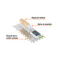 Llana 11' dentado cuadrado 1/2', 10 remaches, mango madera, Truper, SKU 102704 — vista 3