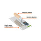 Llana 11' dentado cuadrado 1/2', 6 remaches, mango madera, Truper, SKU 102703 — vista 3