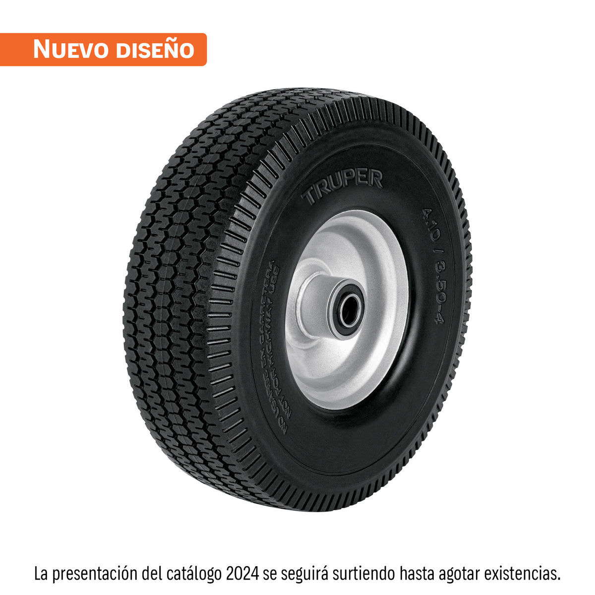 Rueda imponchable 10' para eje lateral TRUPER — foto oficial 1