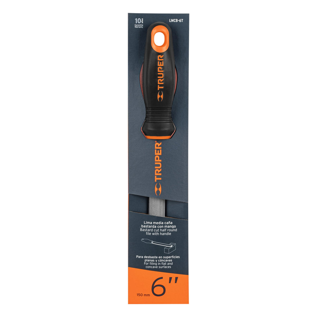Lima media caña bastarda 6' con mango Comfort Grip TRUPER — foto oficial 2